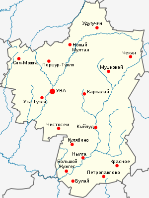 Увинский район, карта