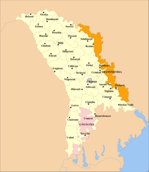 Автономное территориальное образование Гагаузия на карте