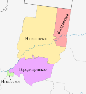Нюксенский муниципальный район, карта