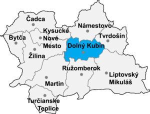 Район Долны-Кубин на карте