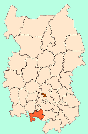 Одесский район на карте