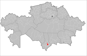 Ордабасинский район на карте