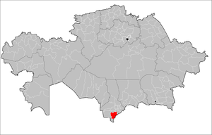 Сарыагашский район на карте