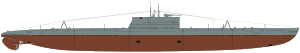 Shadowgraph Dekabrist class I series submarine.svg