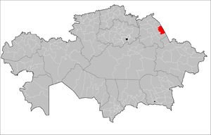 Щербактинский район на карте
