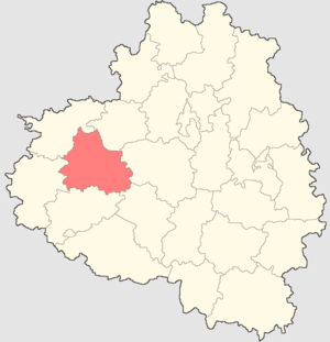 Одоевский район на карте