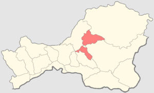Кызылский кожуун на карте