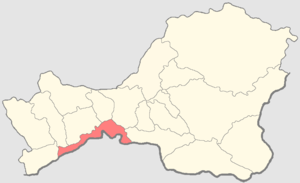 Овюрский кожуун на карте
