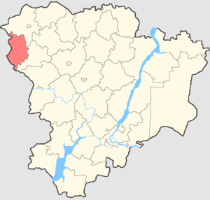 Нехаевский муниципальный район на карте