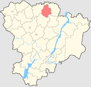 Руднянский муниципальный район на карте