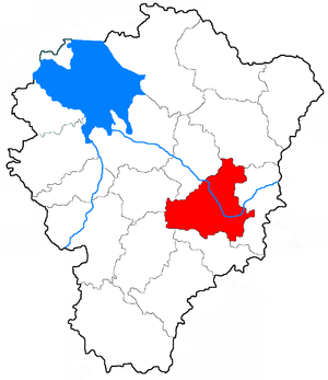 Ярославский муниципальный район на карте