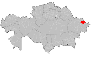 Зыряновский район на карте