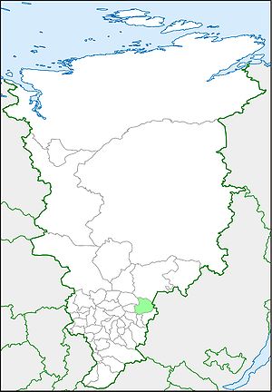 Абанский район на карте