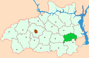 Верхнеландеховский район на карте
