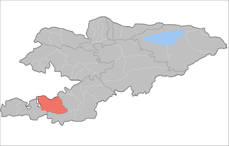 Кадамжайский район на карте