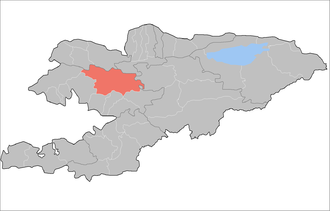 Токтогульский район на карте