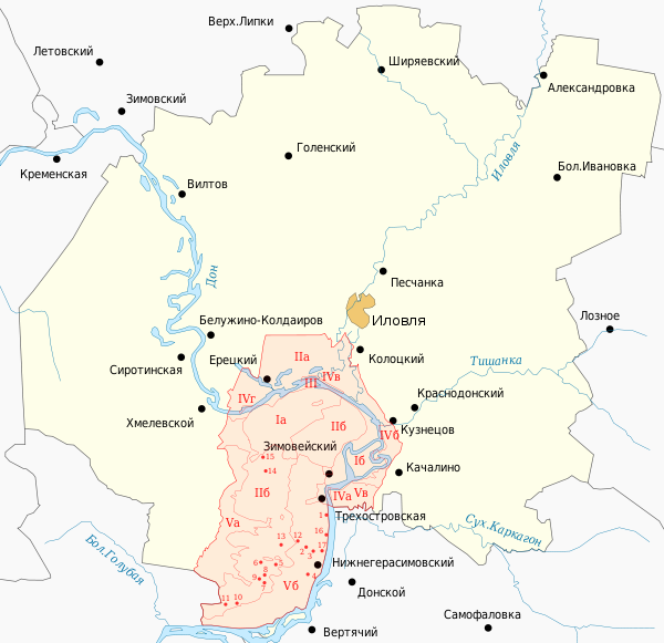 Карта-схема парка на территории Иловлинского района