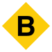 B Train - Yellow diamond (1986-1988).svg