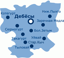Дебёсский район, карта