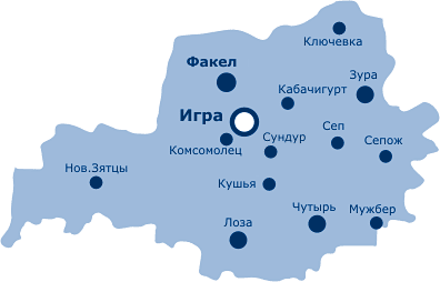 Игринский район, карта