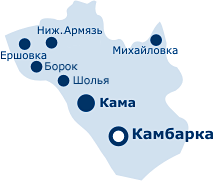 Камбарский район, карта