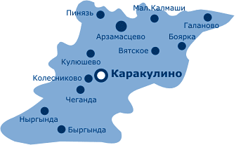 Каракулинский район, карта