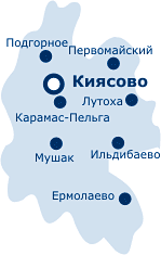 Киясовский район, карта