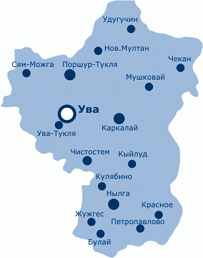 Увинский район, карта