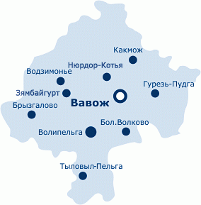 Вавожский район, карта